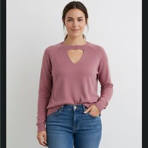 Project Social T Mauve V-Neck Sweater
